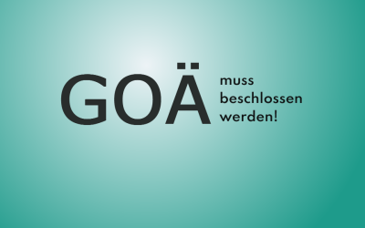 GOÄ muss beschlossen werden!