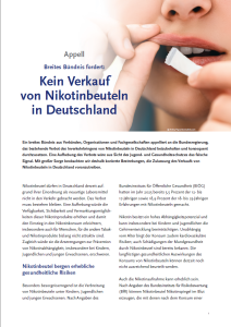 Appell gegen Nikotinbeutel Seite 1